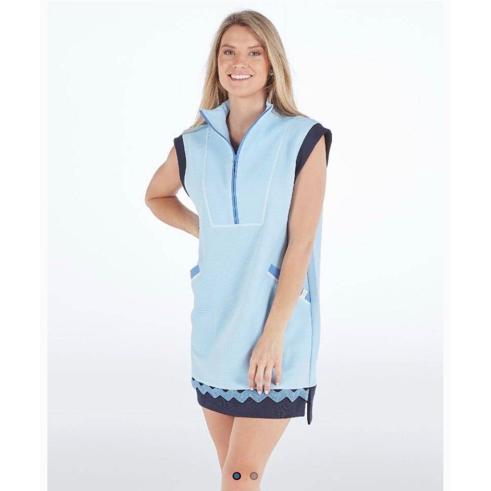 Simply Southern Blue Ribbed Shift  Dress, XL